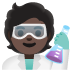 🧑🏿‍🔬 scientist: dark skin tone display on Google